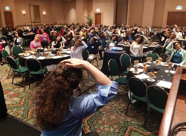 Dr. Shotell teaching ergonomics at a recent training course